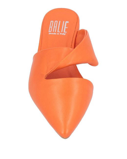 Balie Orange Mules & Clogs