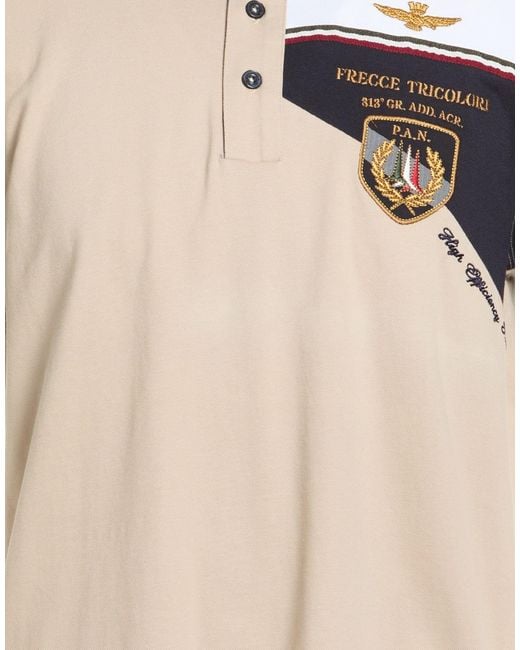 Aeronautica Militare Natural Polo Shirt Cotton, Elastane for men