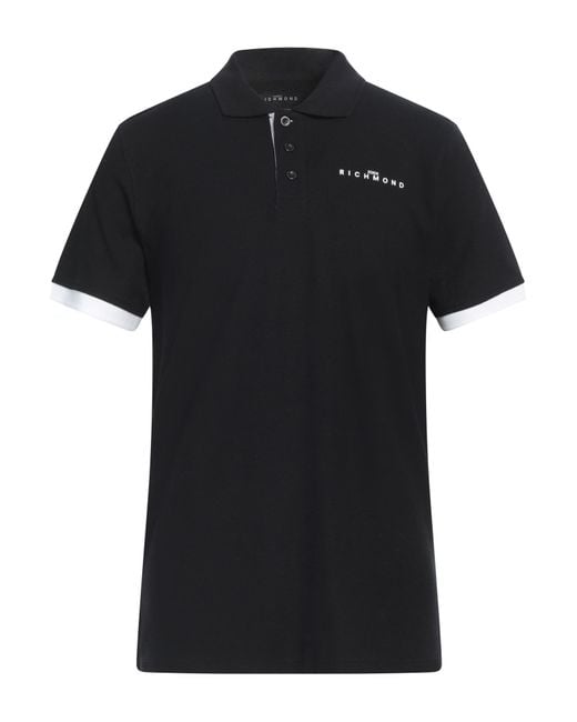 John Richmond Black Polo Shirt for men
