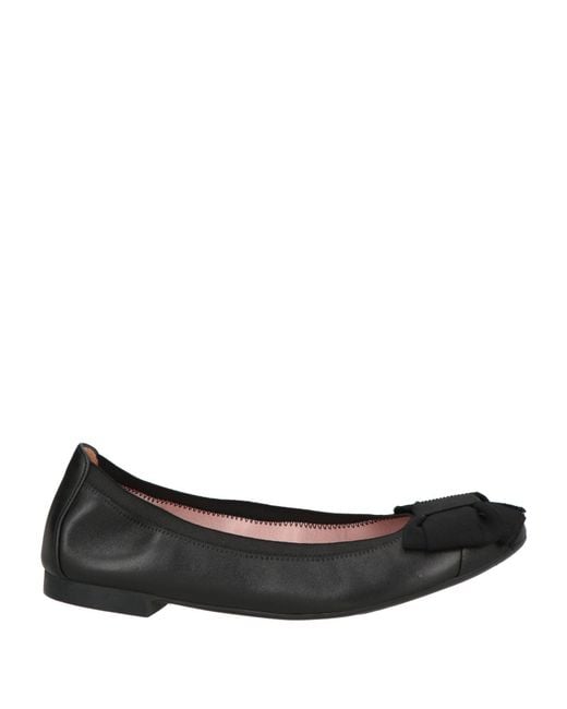 Pretty Ballerinas Black Ballet Flats Leather