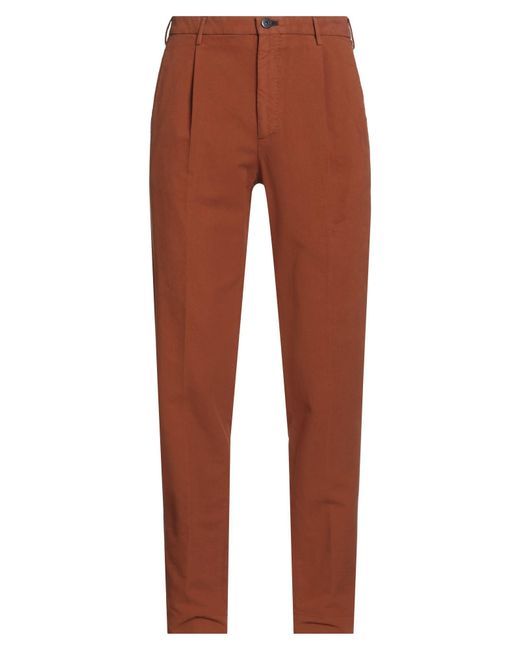 Incotex Brown Pants Cotton, Elastane for men