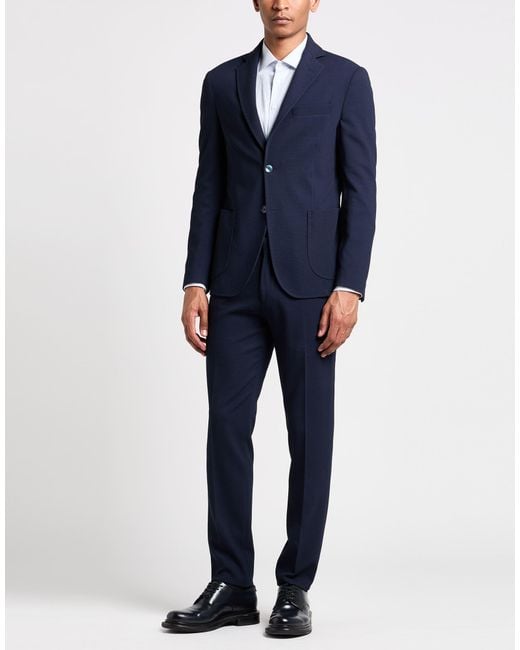 Squad² Blue Midnight Suit Polyester, Viscose, Elastane for men