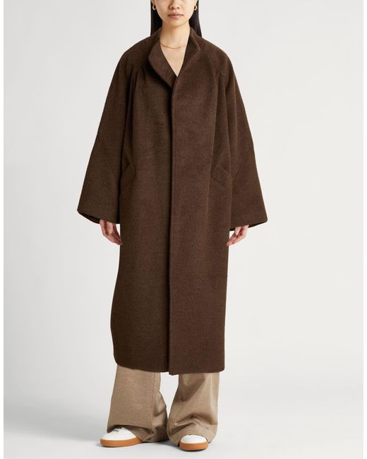 ELEH Brown Coat Polyester, Wool