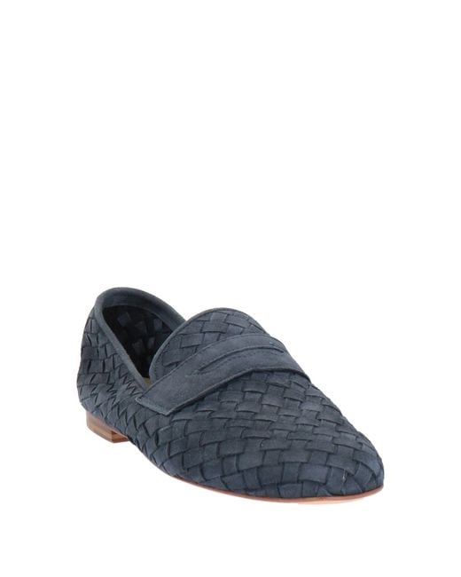 Eleventy Blue Loafers Leather