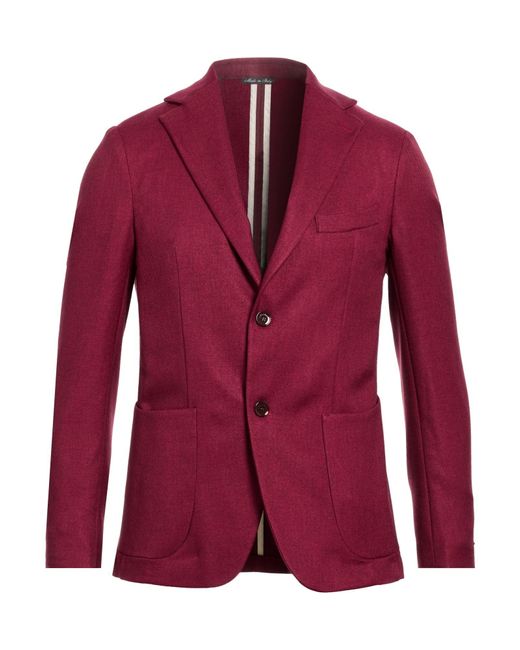 Takeshy Kurosawa Red Blazer Polyester, Viscose, Wool, Elastane for men