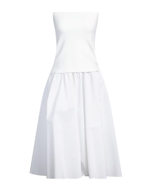 Ferragamo White Midi-Kleid