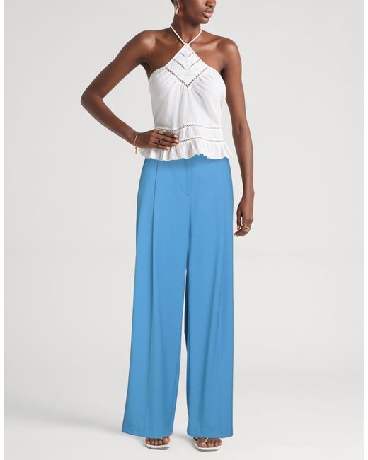 Grifoni Blue Pants Polyester, Virgin Wool, Elastane