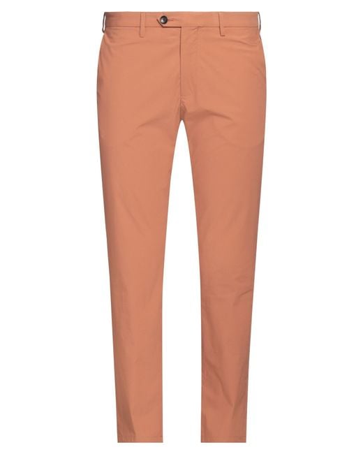 Michael Coal Red Rust Pants Cotton, Elastane for men