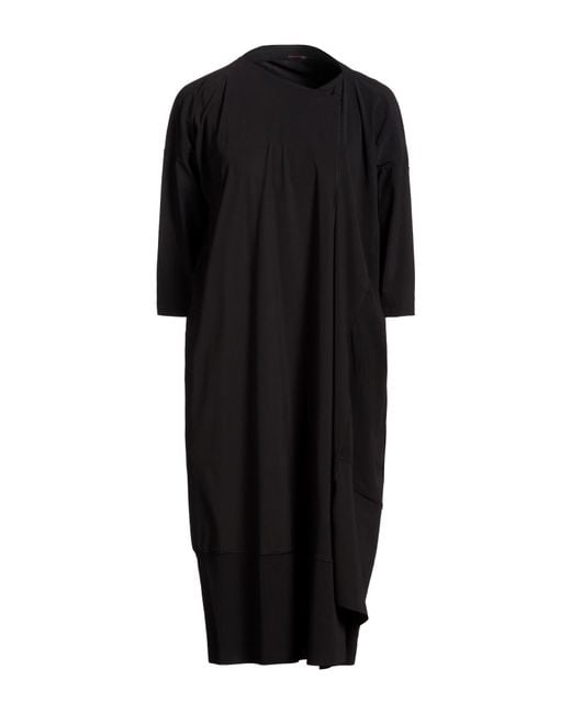 High Black Midi Dress Nylon, Elastane