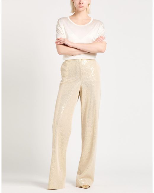 Peserico Natural Cream Pants Cotton, Polyester