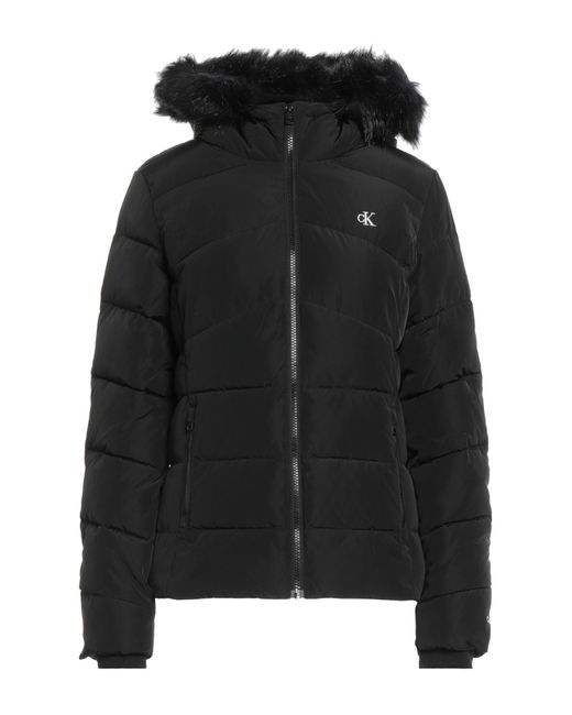 Calvin Klein Down Jacket in Black | Lyst