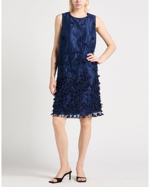 LANACAPRINA Blue Midi Dress Polyester