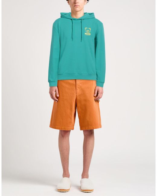 Moschino Blue Sweatshirt Cotton, Elastane for men