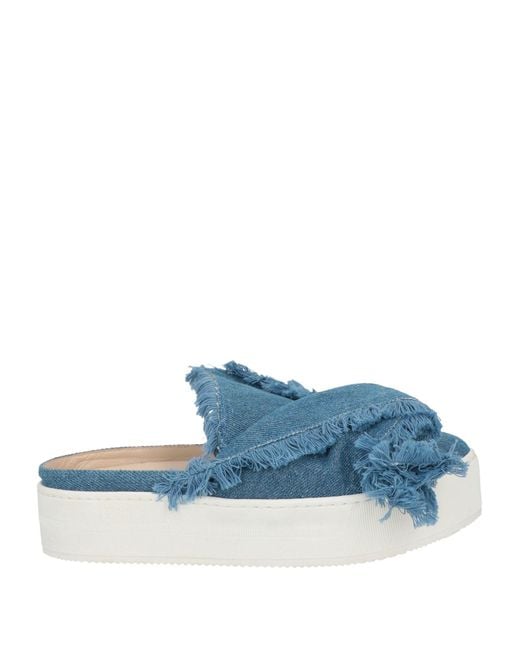 N°21 Blue Mules & Clogs Textile Fibers