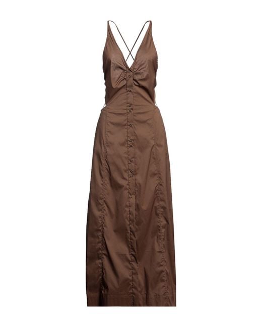 Ganni Brown Maxi Dress