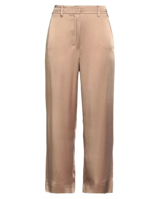 Max Mara Natural Camel Pants Acetate, Viscose