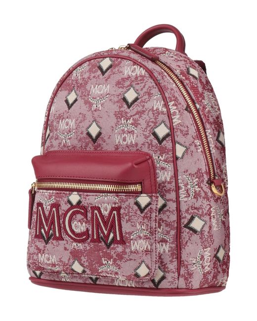 Mcm red clearance backpack