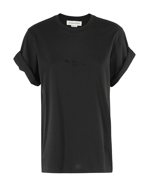 T-shirt di Victoria Beckham in Black