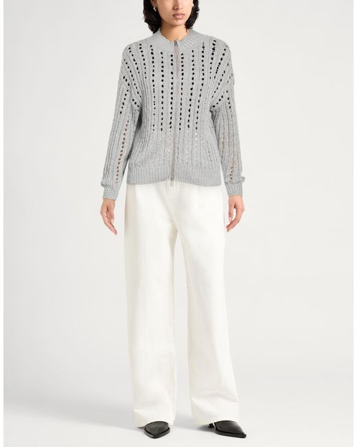Peserico Gray Easy Cardigan Viscose, Polyester