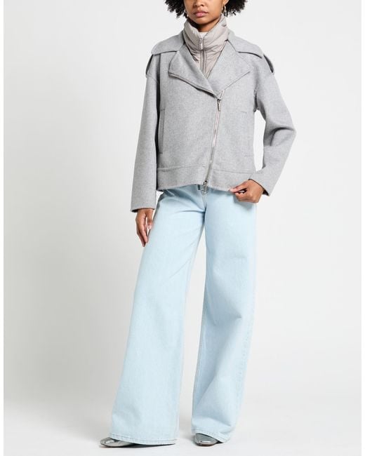 Giambattista Valli Gray Jacket Wool, Cashmere