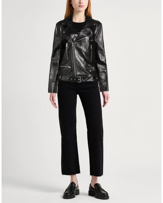 MCM Black Jacket Lambskin