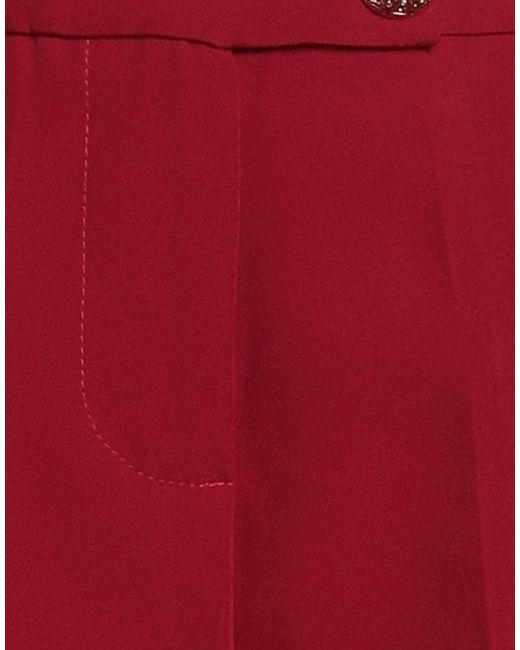 Yes Zee Red Pants Polyester, Elastane