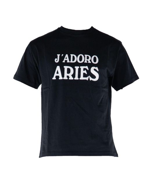 T-shirt di Aries in Black da Uomo