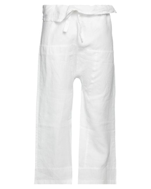 Pantalone di 120% Lino in White da Uomo