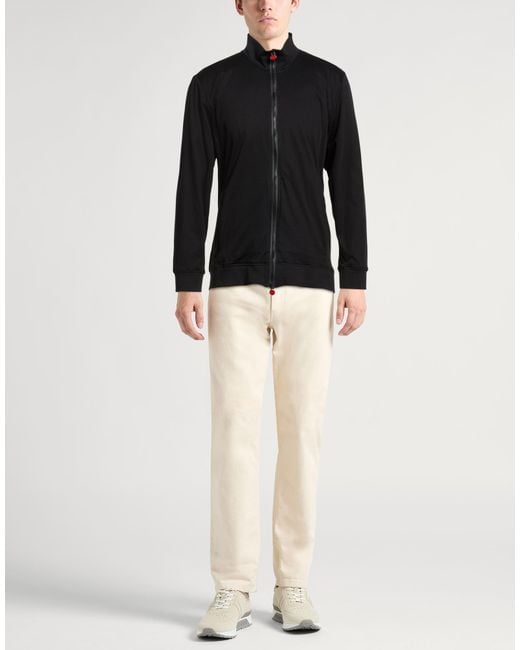 Kiton Black Sweatshirt Cotton for men