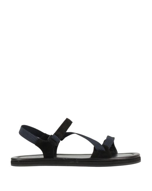 Khaite Black Midnight Sandals Leather, Textile Fibers