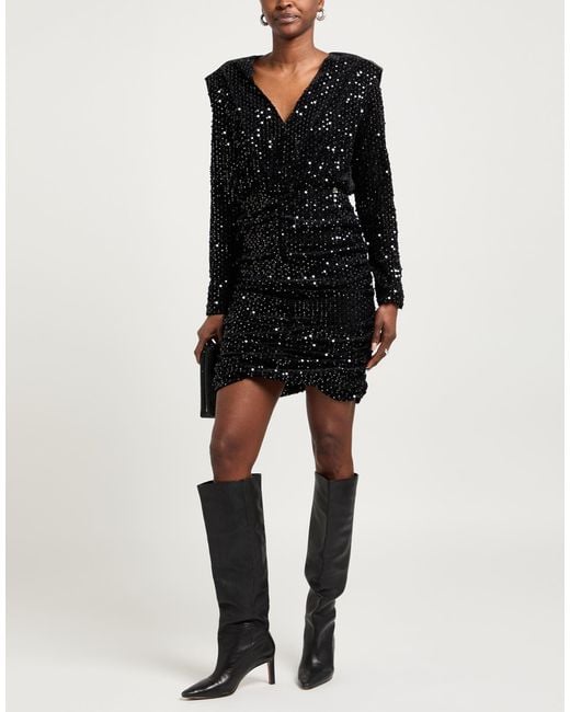 Relish Black Mini Dress Polyester, Elastane