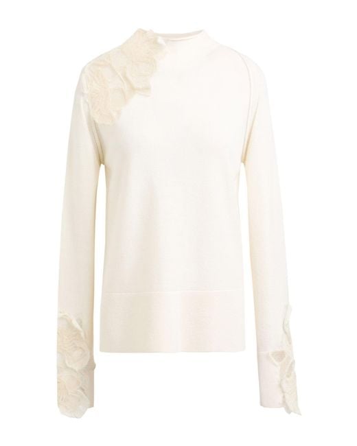 Ermanno Scervino White Cream Turtleneck Virgin Wool