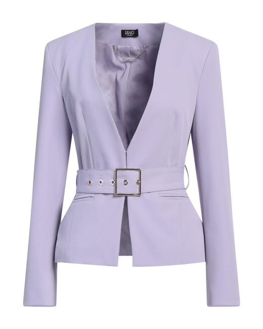 Liu Jo Purple Lilac Jacket Polyester, Elastane