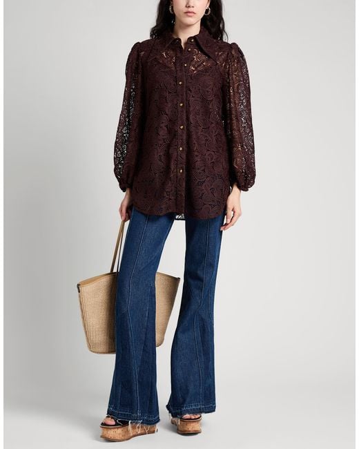 Zimmermann Black Shirt Polyester, Cotton