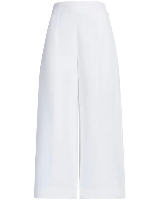 Marni White Cropped-Hose mit weitem Bein