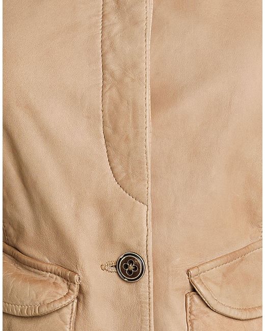 Eleventy Natural Jacket Leather