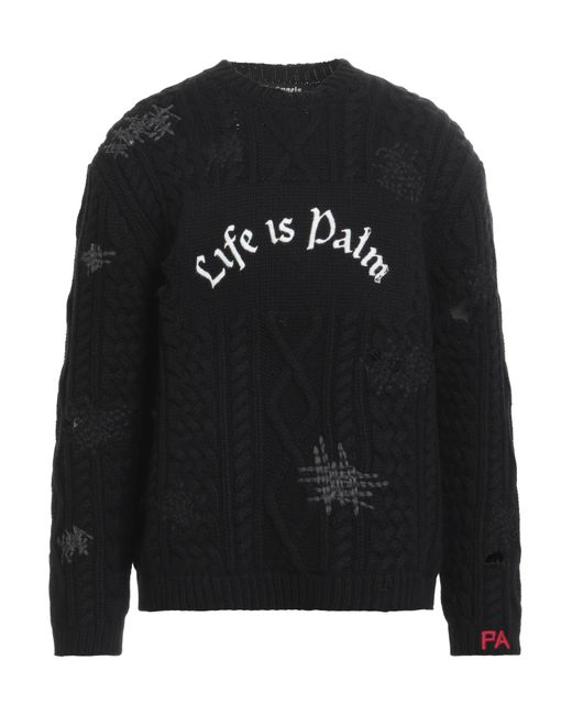 Palm Angels Black Sweater for men