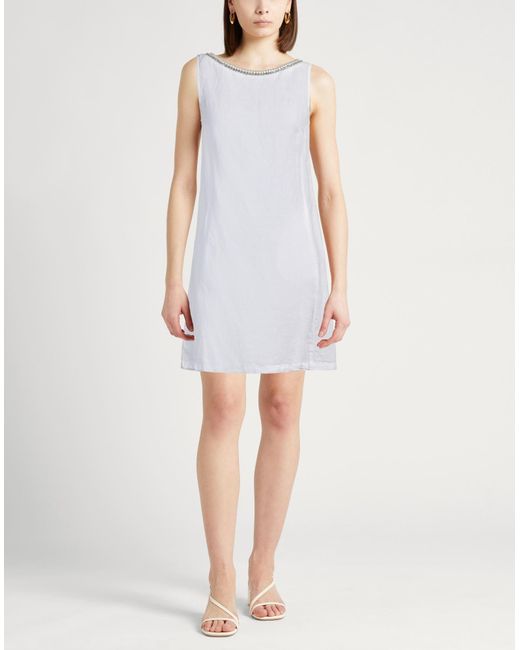 120% Lino White Mini Dress