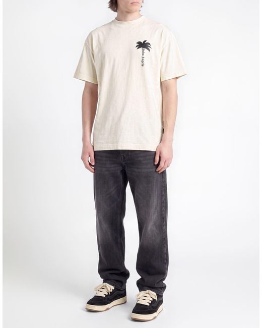 Palm Angels Natural T-Shirt Cotton for men