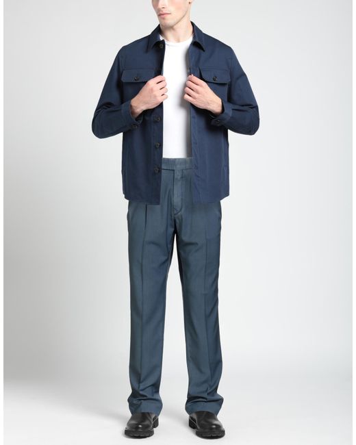 GTA IL PANTALONE Blue Pants Wool for men