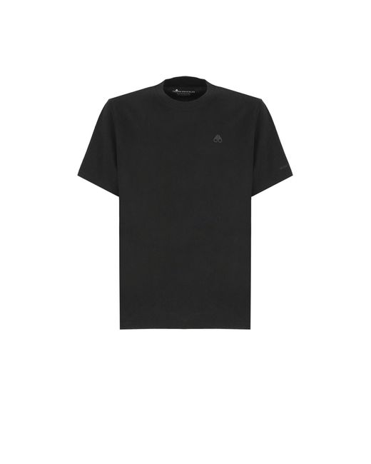 T-shirt di Moose Knuckles in Black da Uomo