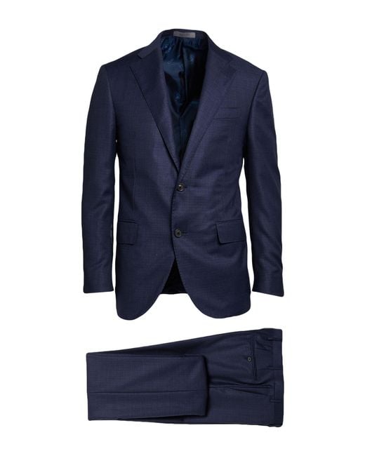 Corneliani Blue Suit Virgin Wool for men