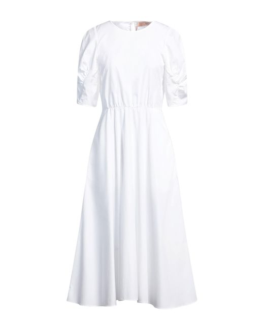 N°21 White Midi Dress Cotton