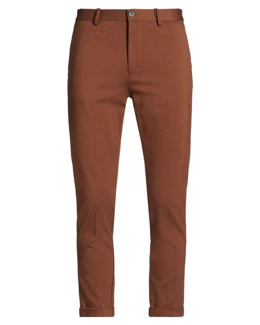 OVER/D Brown Pants Viscose, Nylon, Elastane for men