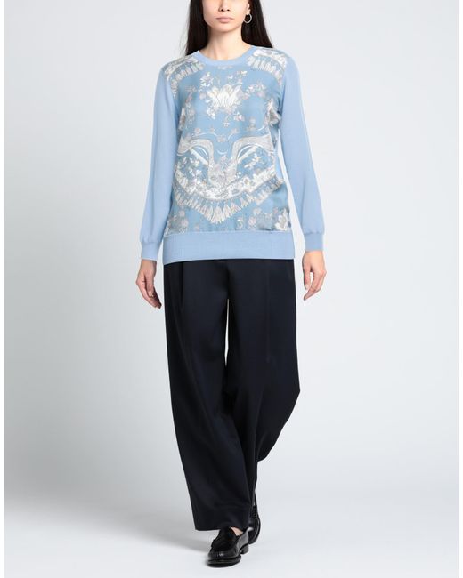 Emilio Pucci Blue Light Sweater Silk, Virgin Wool