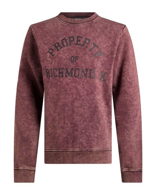 Richmond X Red Sweatshirt Cotton, Polyester for men