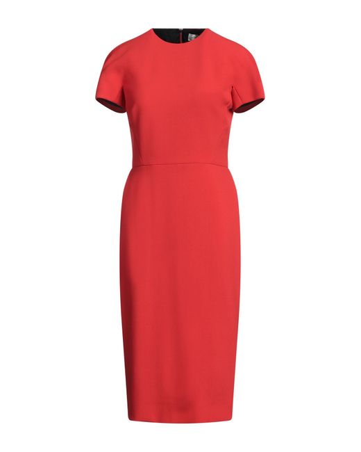 Victoria Beckham Red Midi-Kleid