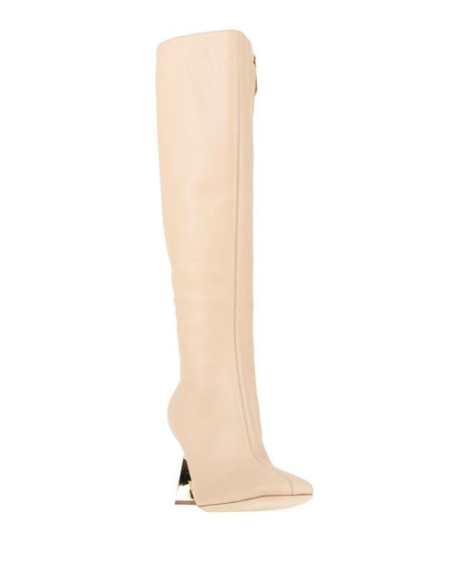 Pollini White Boot Leather