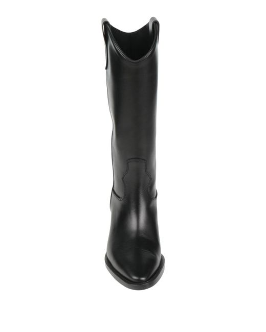 Anna F. Black Boot Leather
