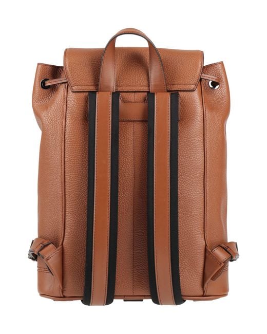 Pineider Brown Backpack Leather for men